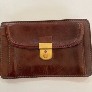 Vintage Men Genuine Leather Clutch Bag Business Handbag Wrist Wallet